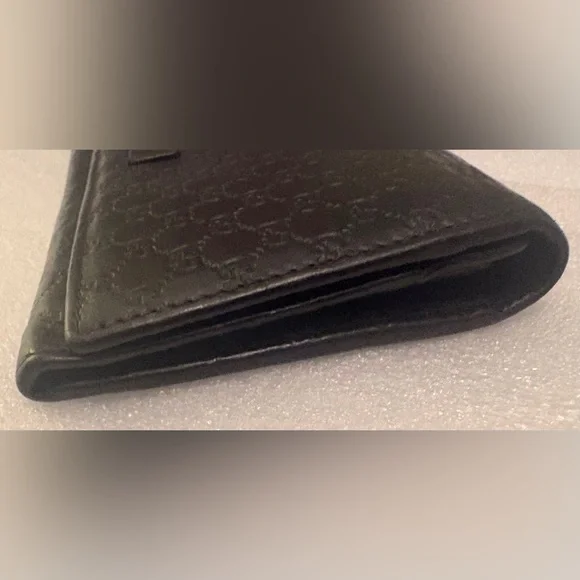 Gucci Microguccissima Continental Wallet Black Leather With COA - Picture 11 of 15